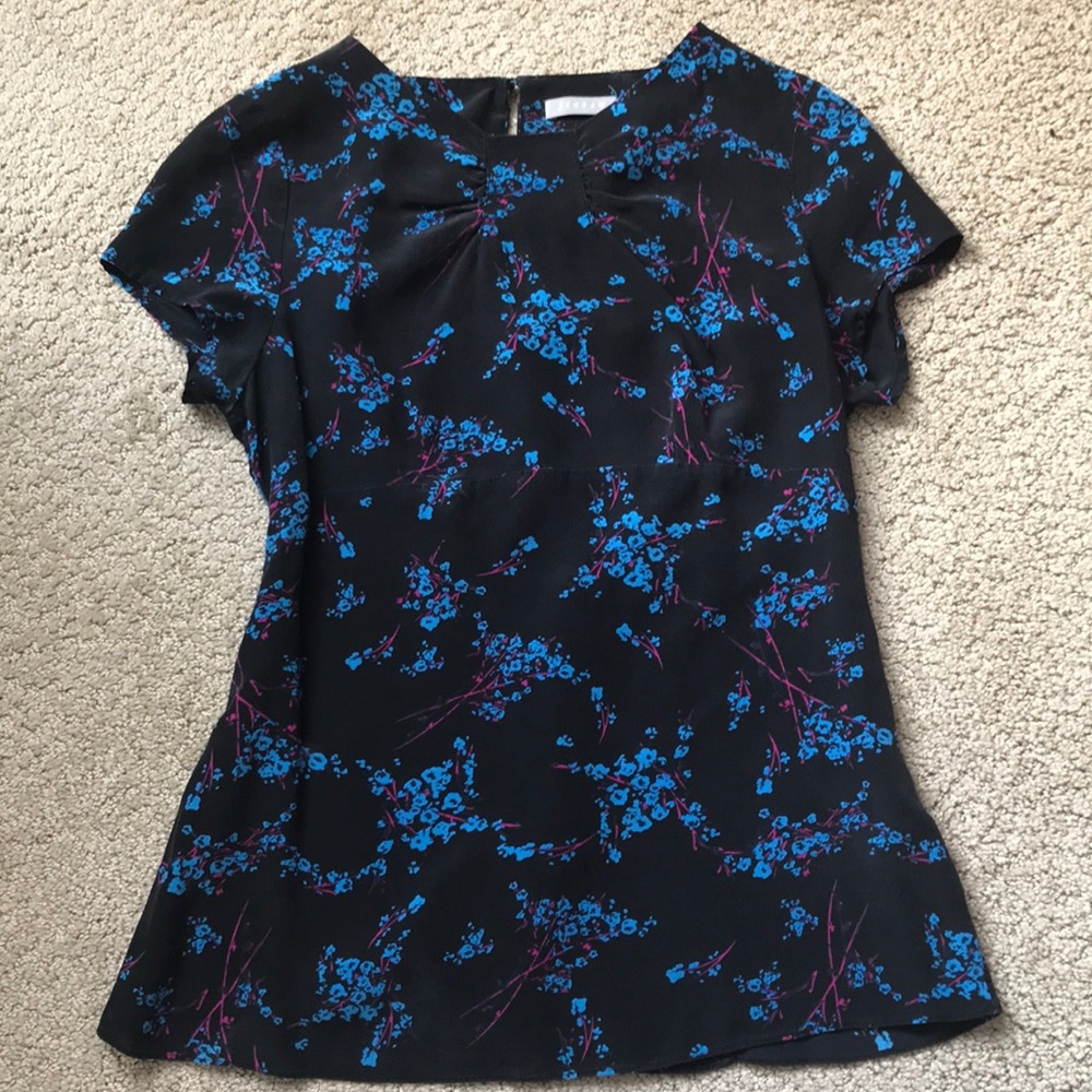 Jigsaw Printed Silk Top